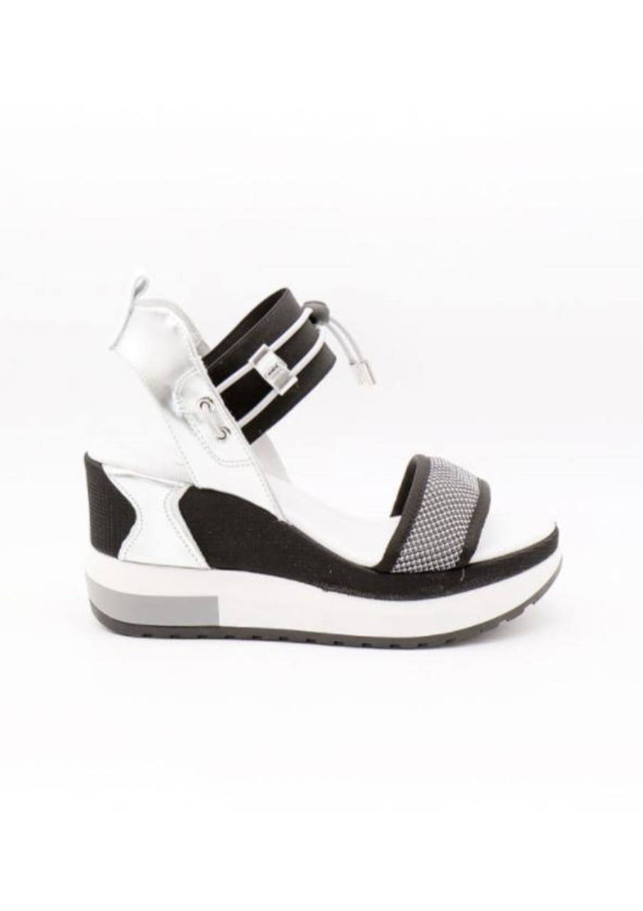 Shoes Sundance Shoes | Nerogiardini Elastico Wedge Sandal