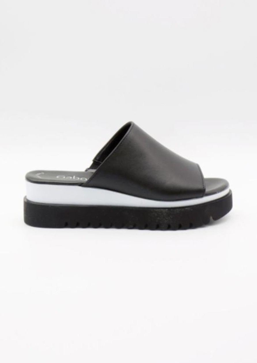 Shoes Sundance Shoes Slides | Gabor Emily Slide Black