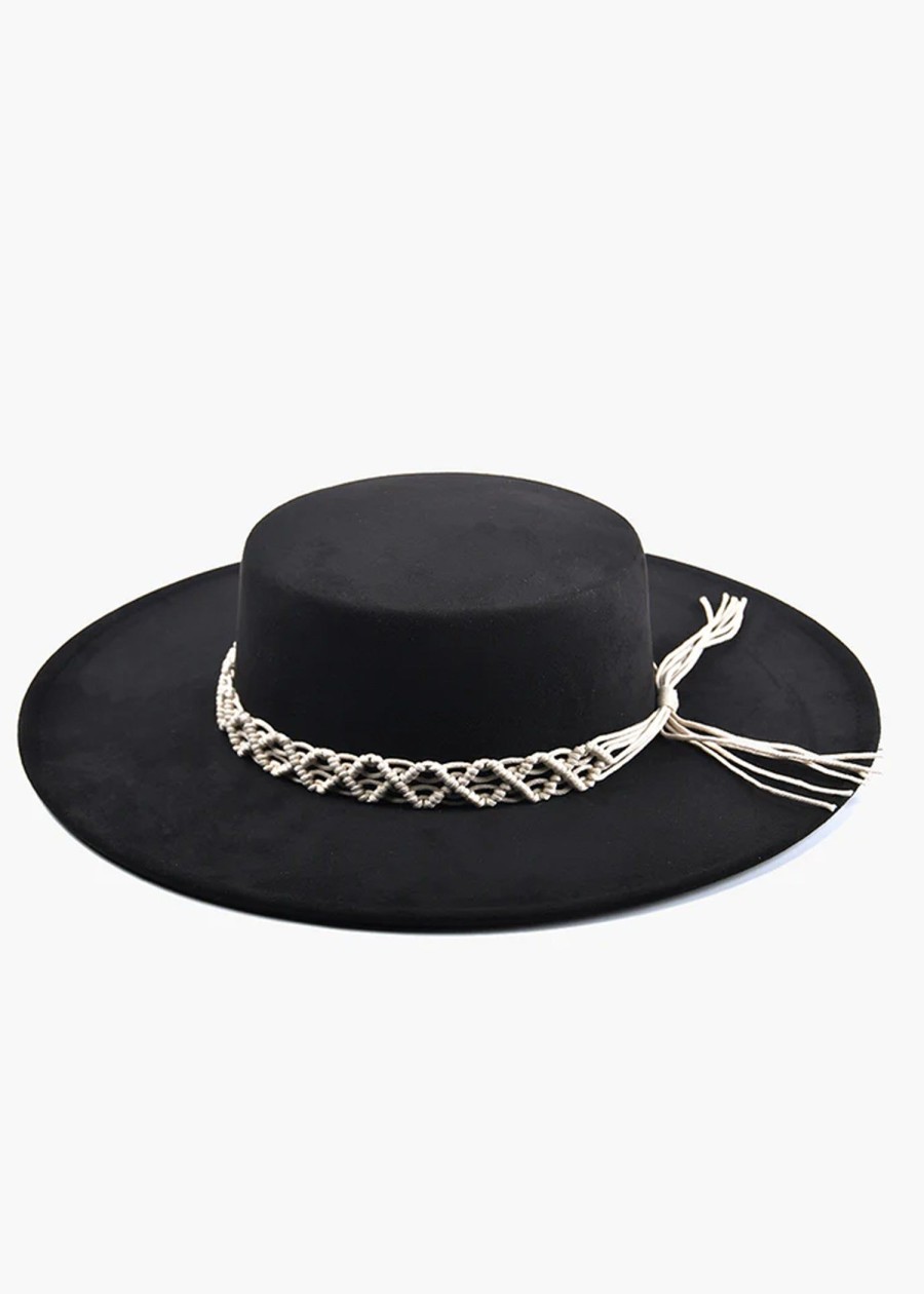 Accessories Sundance Shoes | Jen & Co Jazzlyn Macrame Band Hat