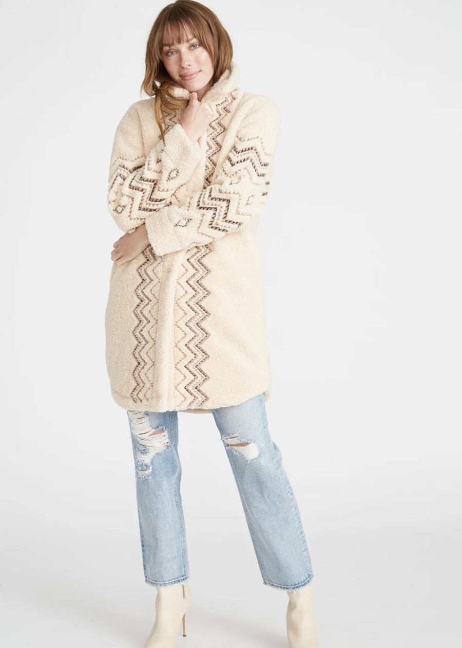 Clothes Sundance Shoes | Driftwood Sheeba Sherpalong Coat - Fs Cream