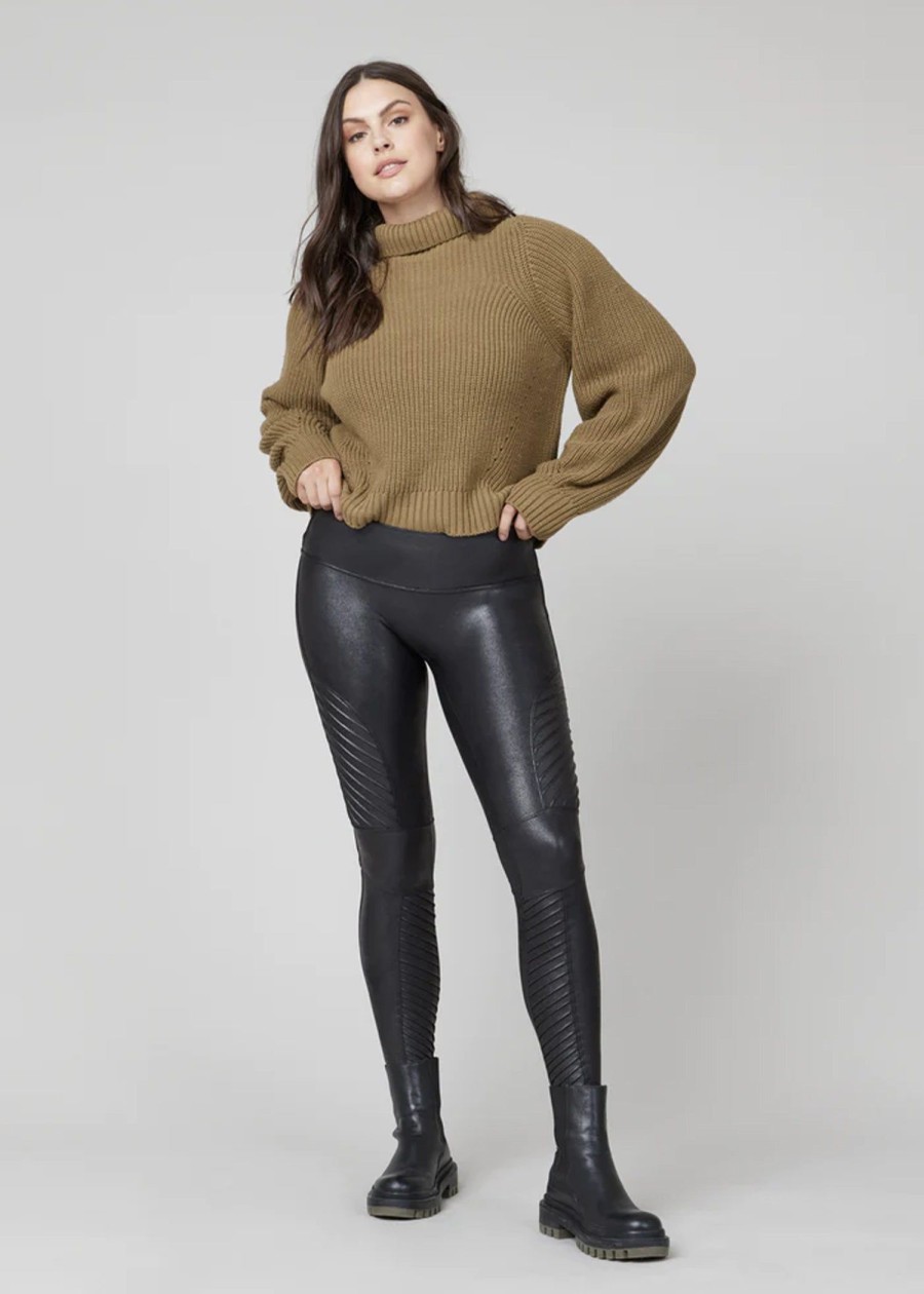 Clothes Sundance Shoes Leggings | Spanx Faux Leather Moto Leggings Very Black