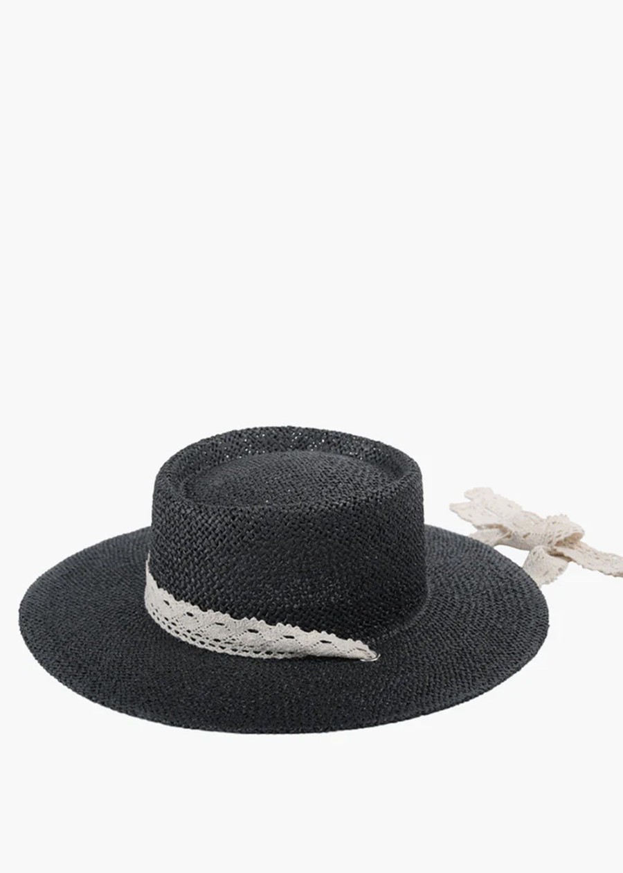 Accessories Sundance Shoes | Jen & Co Lawson Straw Hat - Fs Black