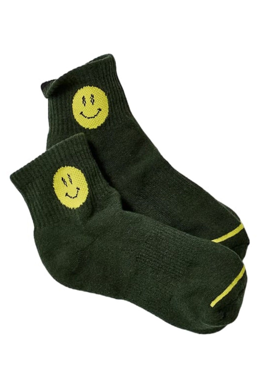 Accessories Sundance Shoes | Free People Smiley Face Socks Forest