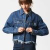 Clothes Sundance Shoes | Hidden Frayed Collared Denim Jacket