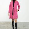 Clothes Sundance Shoes | Thml Faux Suede Long Coat Pink