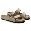 Shoes Sundance Shoes Sandals | Birkenstock Arizona Bs Suede Leather Sandal Taupe