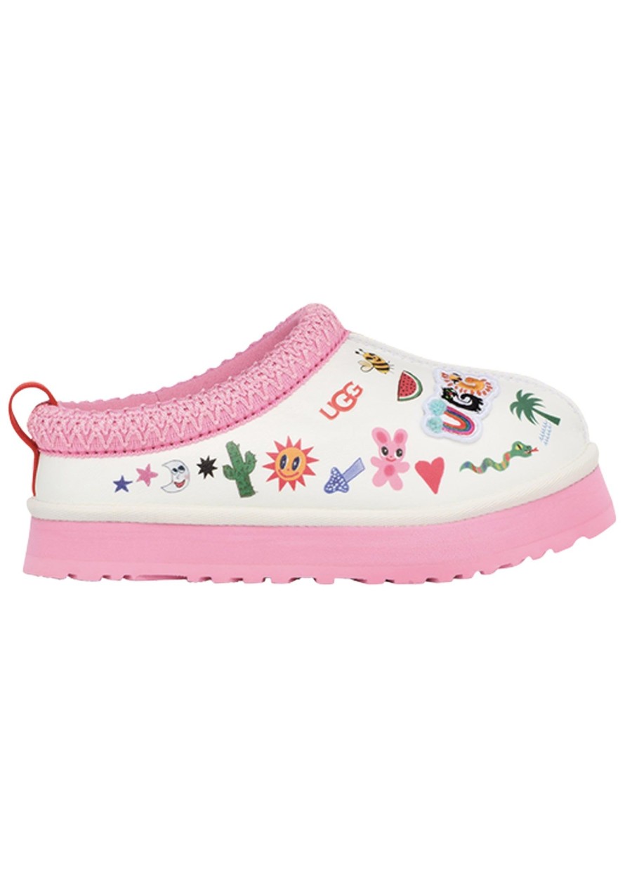 Kids Sundance Shoes | Ugg® Kids' Tazz Pop Sketch Slipper White