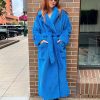 Clothes Sundance Shoes | Ugg®Alexandra Faux Fur Wrap Coat - Fs Cobalt